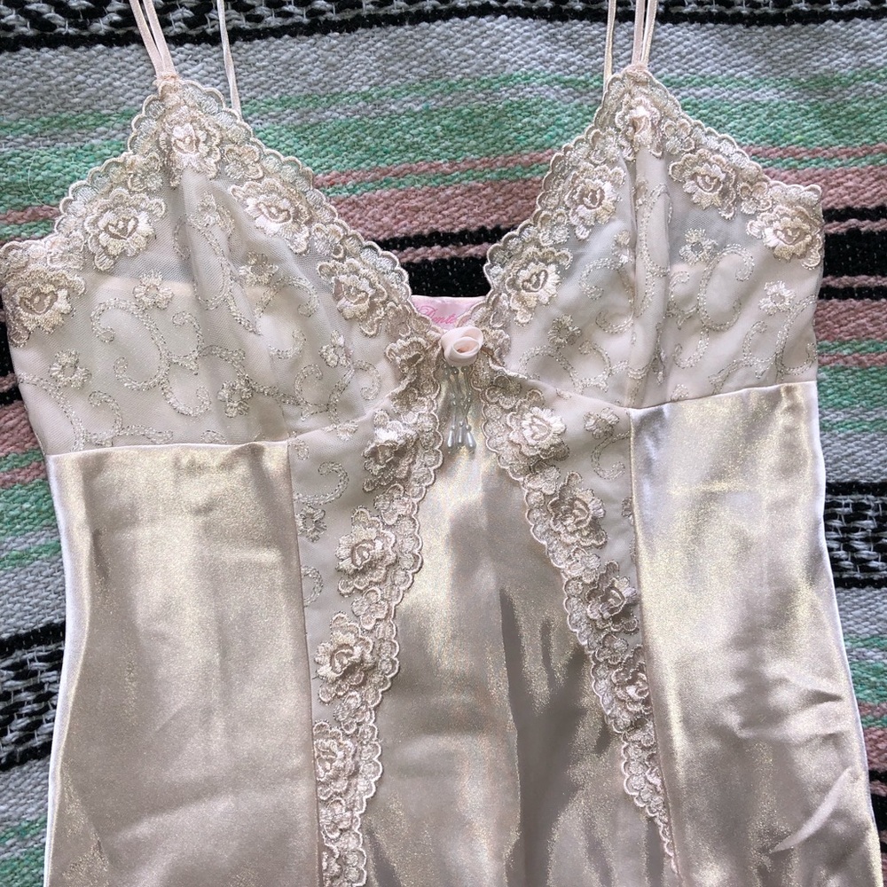 Vintage LONG Ivory Nightgown - Picture 1 of 15